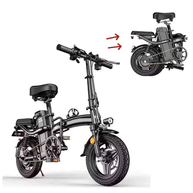 14 inches 48V17.5AH 60-70KM Factory Wholesale Quality Mini 2 Wheel Scooter Floding Electric Bicycle For adult