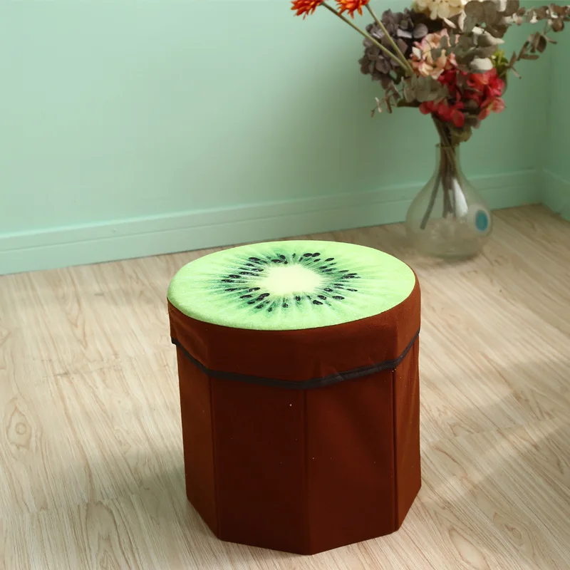 Creative Multi-Work Fruit Shape Foldable High Quality Clutter Pile Thickening Storage Stool