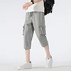 Light Grey Three Quarter Capri Pants trousers