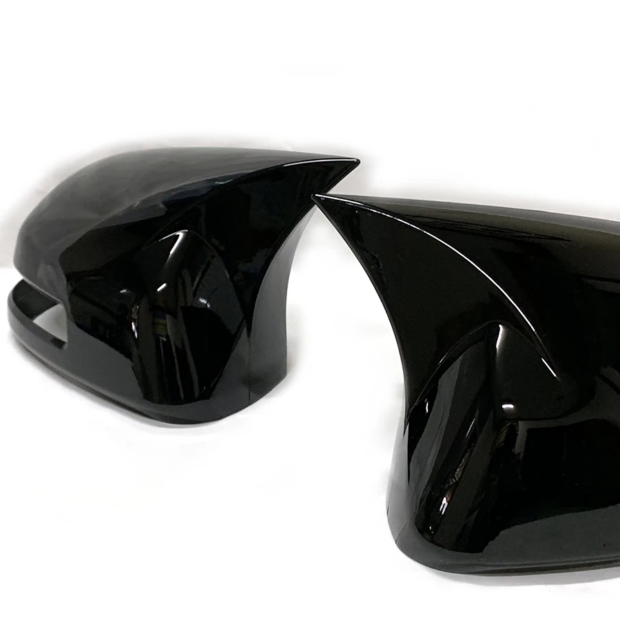 product abs stick on gloss black look rear view mirror covers with light gap for honda civic 9th 2012   2015 2013 2014 auto body kits-8