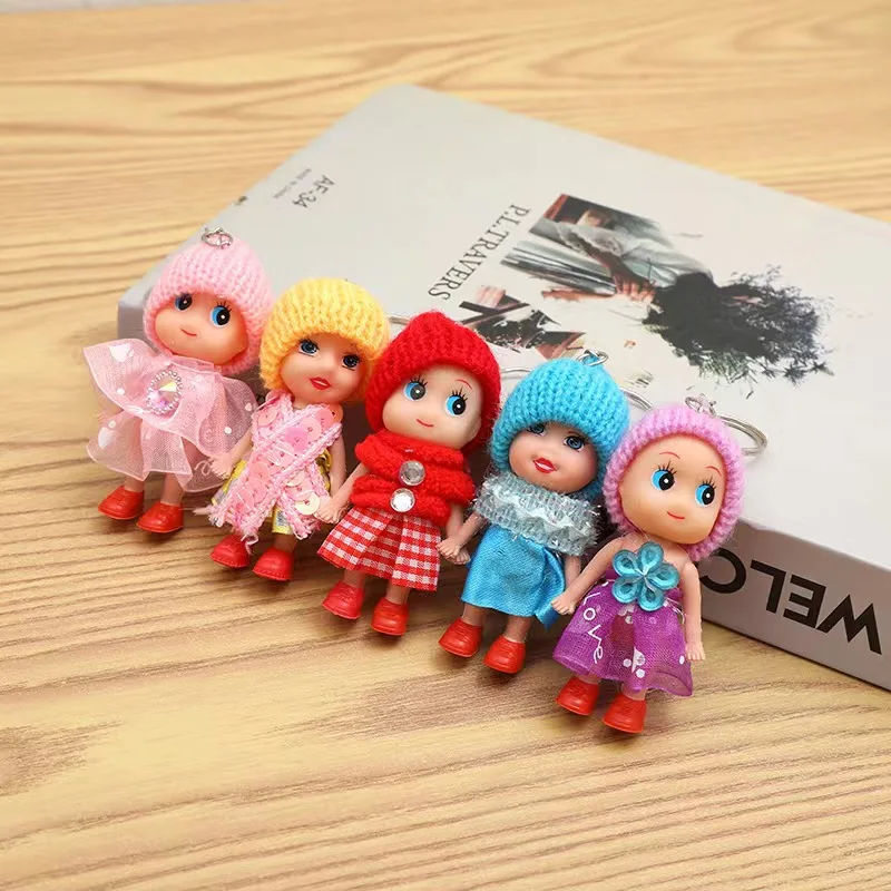 8cm hat doll clown mobile phone pendant doll wedding gift stall vinyl doll wholesale