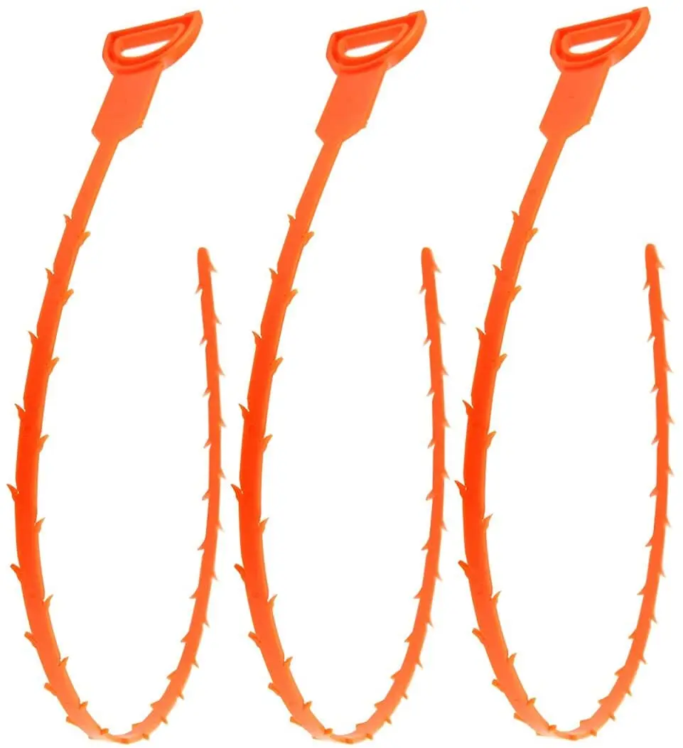 3 pack sink snake tool bendable