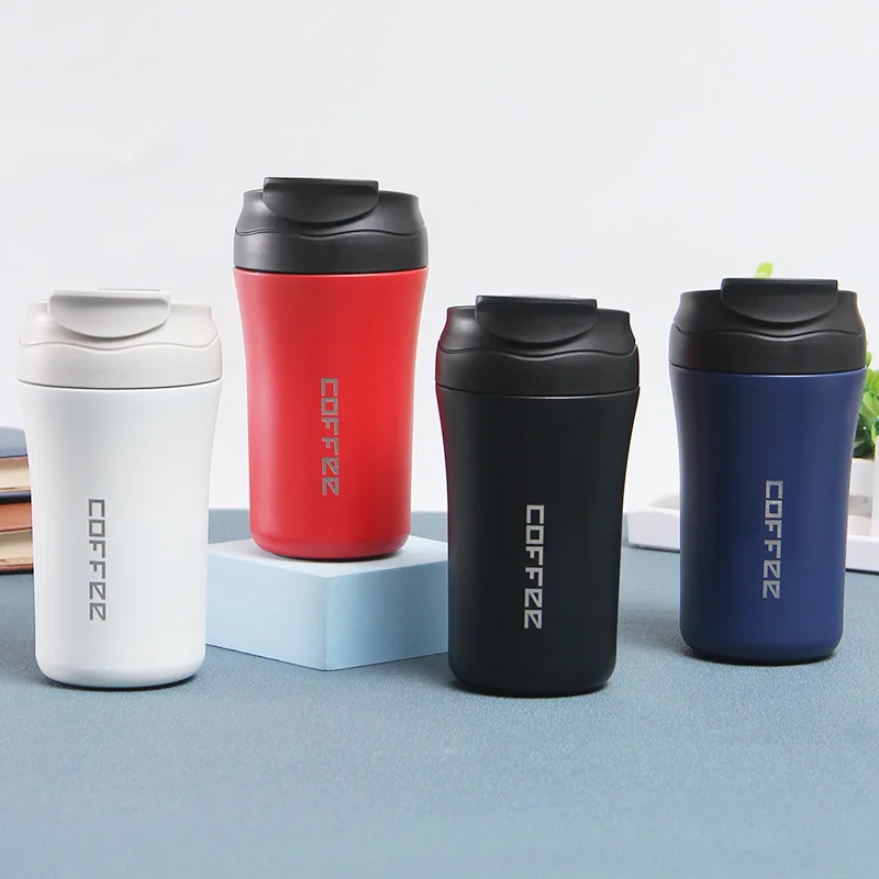 Coffee Mug with Straw Thermos 304 Stainless Steel Coffee Cup with