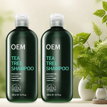 OEM ODM VEGAN HERBAL TEA TREE OIL SHAMPOO NATURAL FORMULA OIL-CONTROL REFRESHING SOOTHING SCALP TEA TREE SHAMPOO