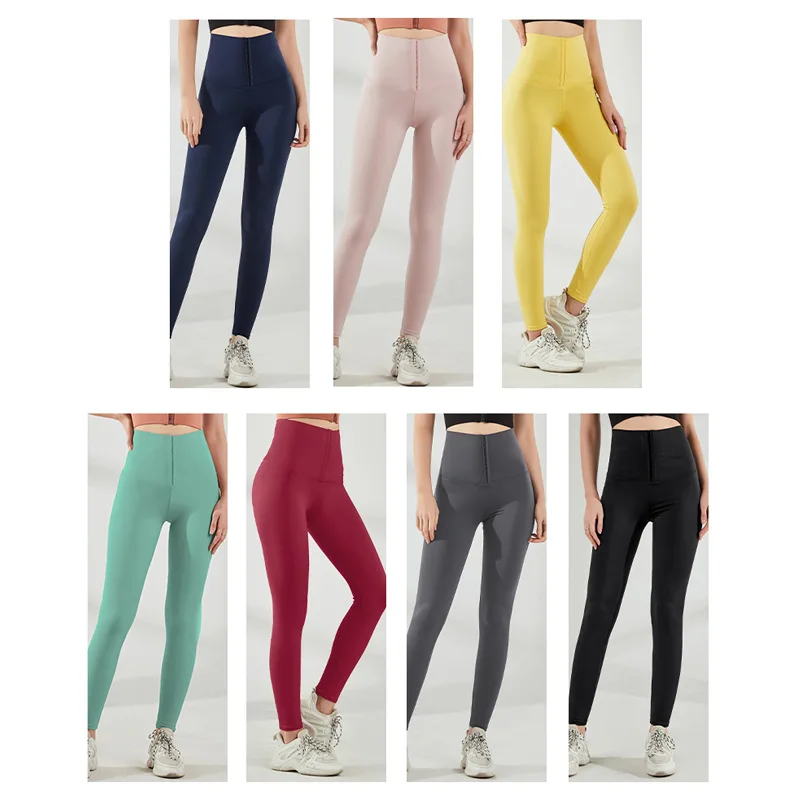 De Alta Compresión Ajustable De 3 Ganchos De Fitness Yoga Leggings Cintura  Entrenador Corsé De Cintura Alta Leggings De Deporte - Buy De Nylon Spandex  Pantalones De Yoga,Ajustable Yoga Pantalones Leggings,Medias De