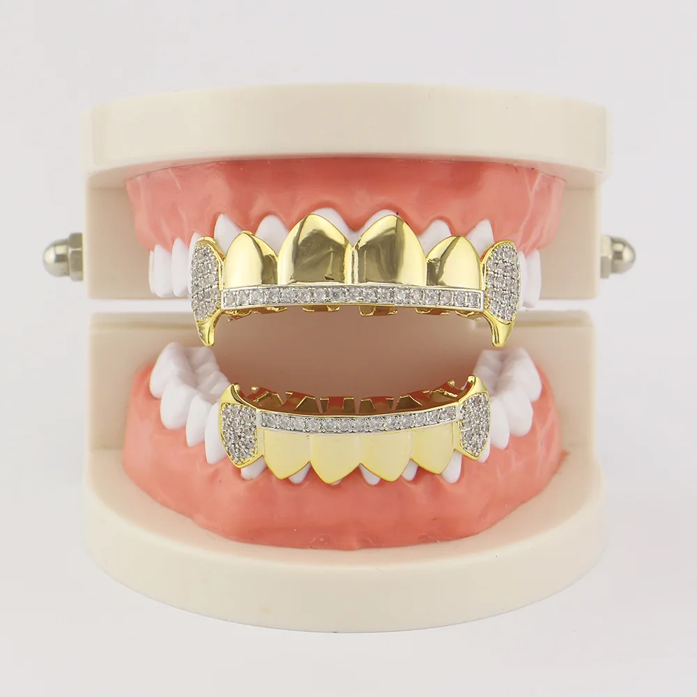 国内発送 完売前に GOLD VAMPIRE GRILLZ 歯 アクセ KING ICE Iced Studded Vampire Grillz | Accessories | King Ice