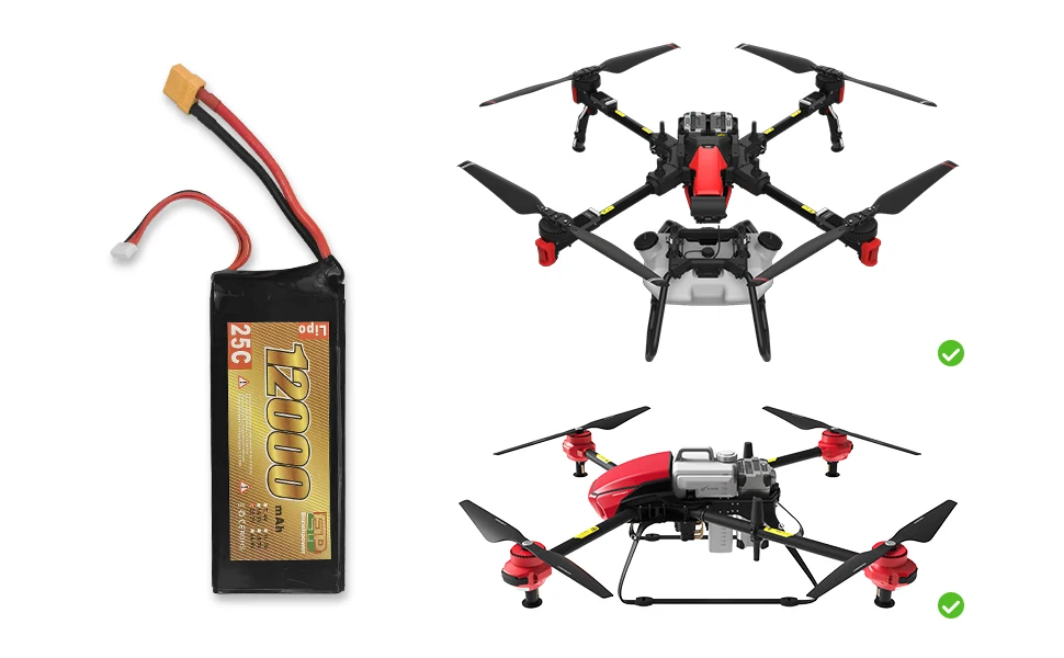 Enrich Power Lithium Polymer UAV Airplane  4S  6S 10000mAh 12000mah 25C Drone RC Lipo Battery