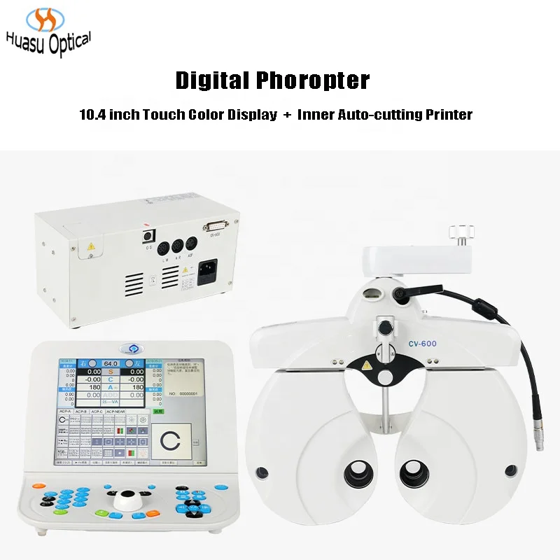 Optometry Refraction Unit Ophthalmic Whole Set of Motorized Table Chair Digital Phoropter Auto Chart Projector