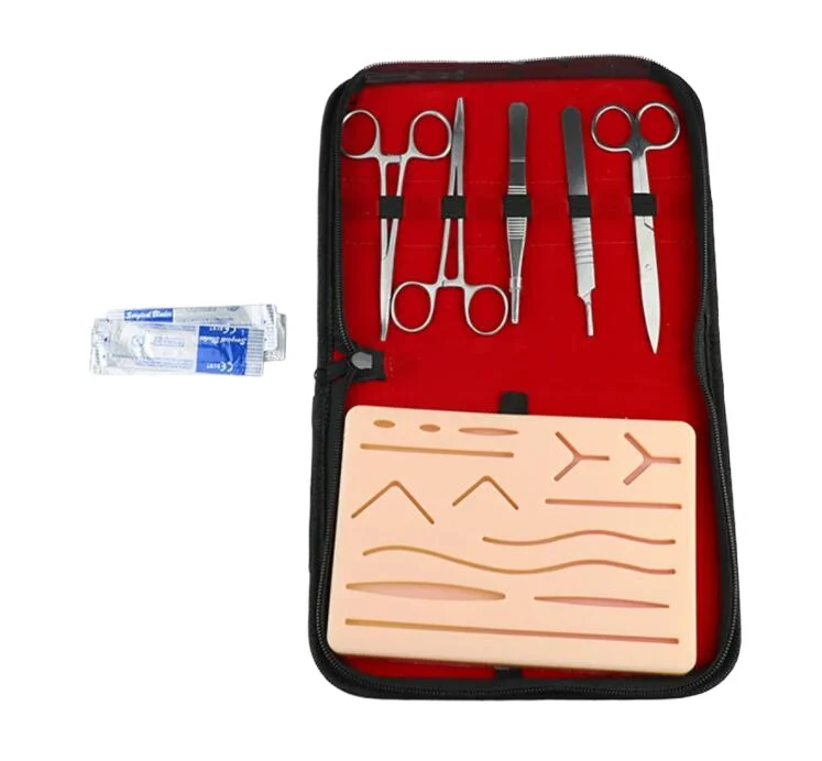 Medical Student Educational Teaching Equipment 30g Silicone Suture Practice Kit with Skin Pad Model Surgical Training Tool Set