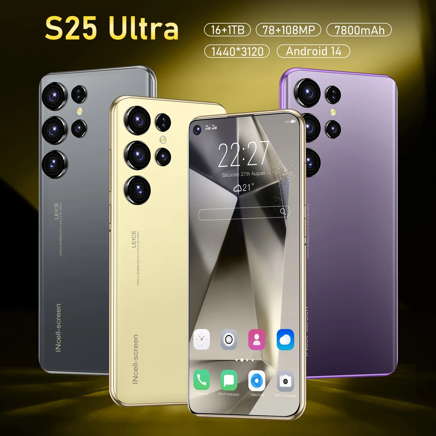 W*2様 S25 Ultra中華Androidスマートフォン S25-Ultra-7-3-Android-14-