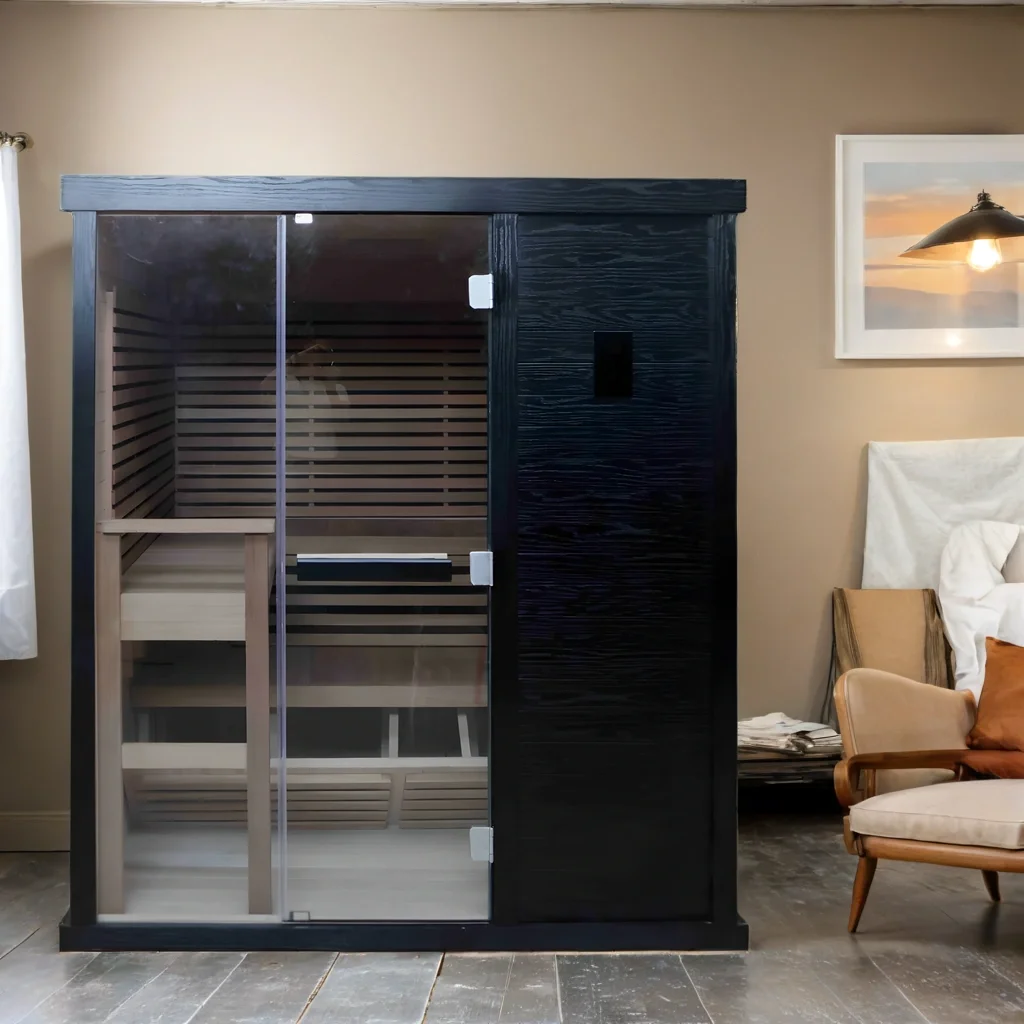 Modern Design Electric Far Infrared & Dry Steam Sauna Room OEM ODM Factory Solid Hemlock Wood SAA FSC EMC Certified