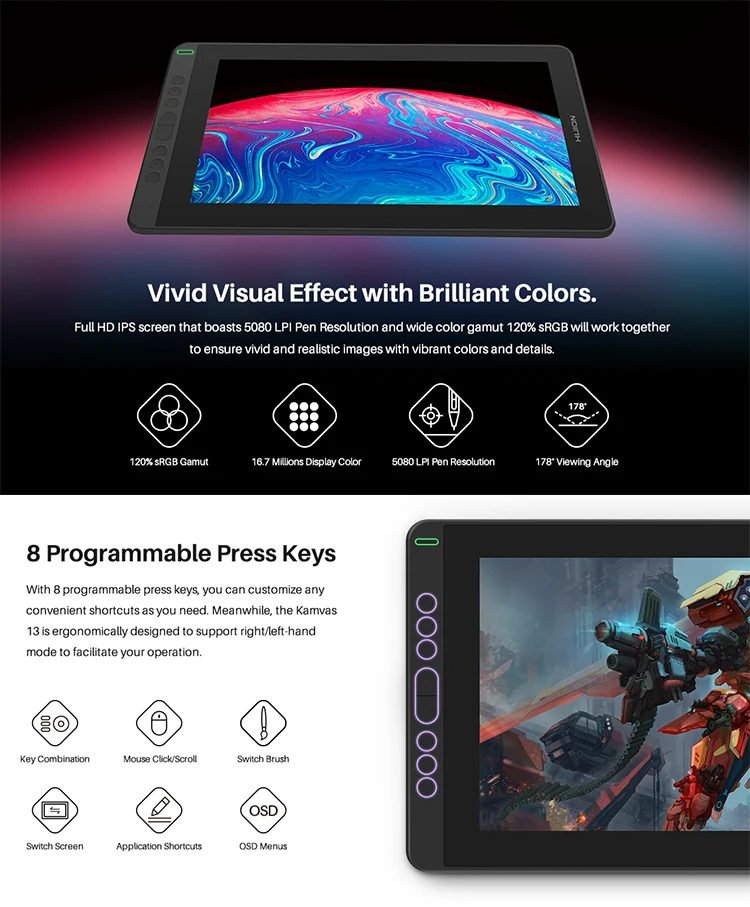 huion kamvas pro13 (ジャンク品) Amazon.co.jp: HUION 液タブ Kamvas Pro13 液晶ペンタブレット