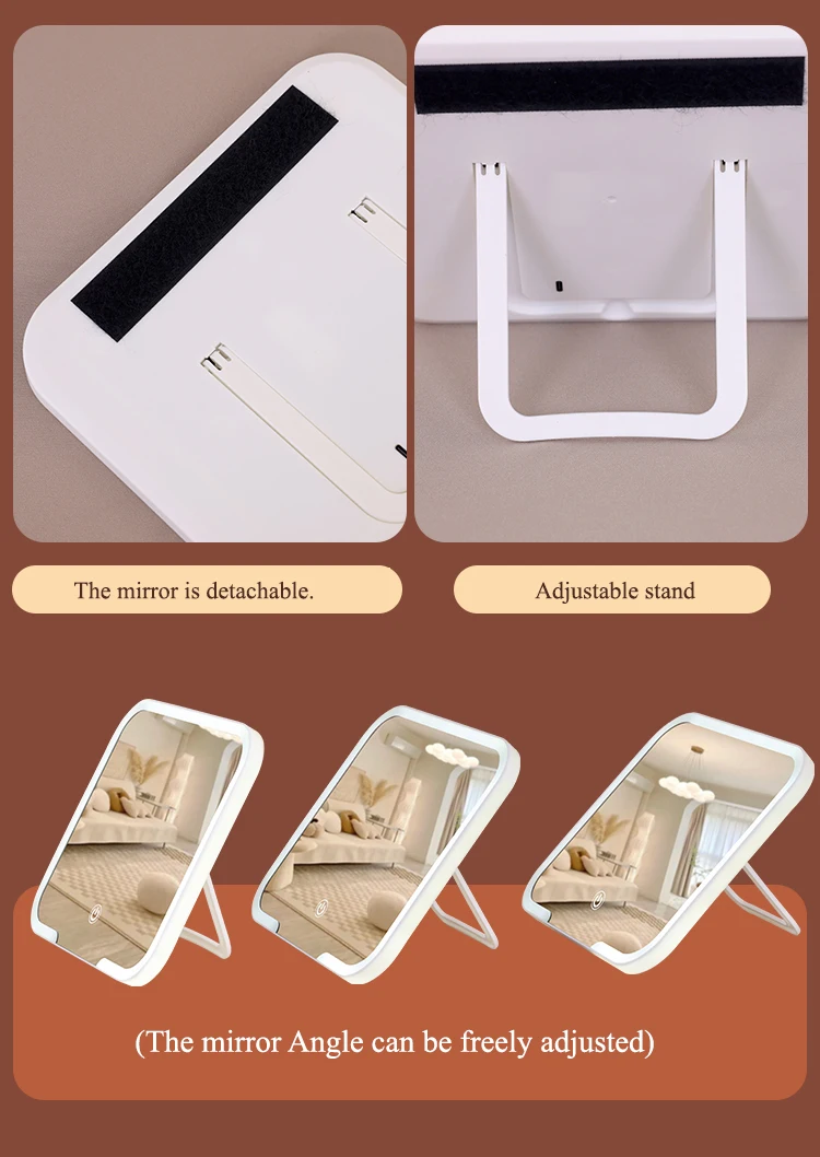 Travel Bags Box Led Light Large Capacity Makeup Case Storage Bag Waterproof PU Cosmetic Case with Led Lights and Mirror