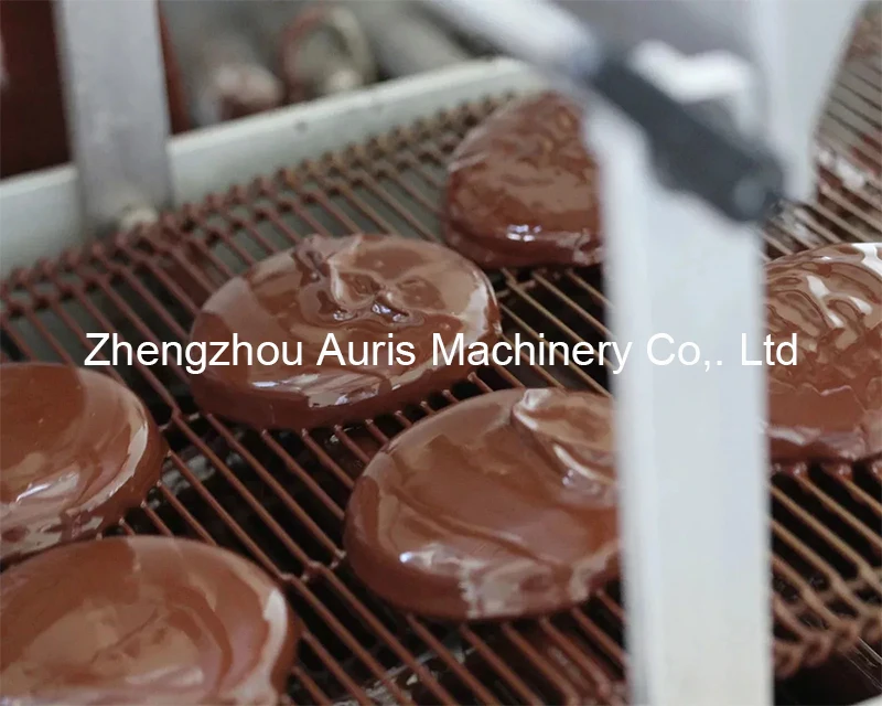 Chocolate Making Coating Enrobing Small Chocolate Production Line Cover Nuts Coating Enrober Machine