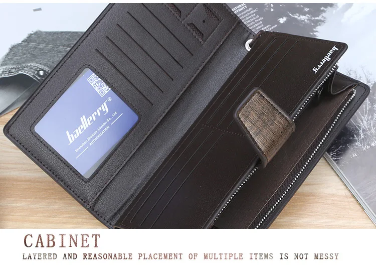 Long portefeuille pour hommes de marque Offre Spéciale portefeuille hommes affaires pochette portefeuille mode cuir