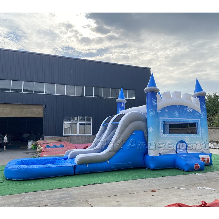 Commercial pvc inflatable bouncer playground with water pool