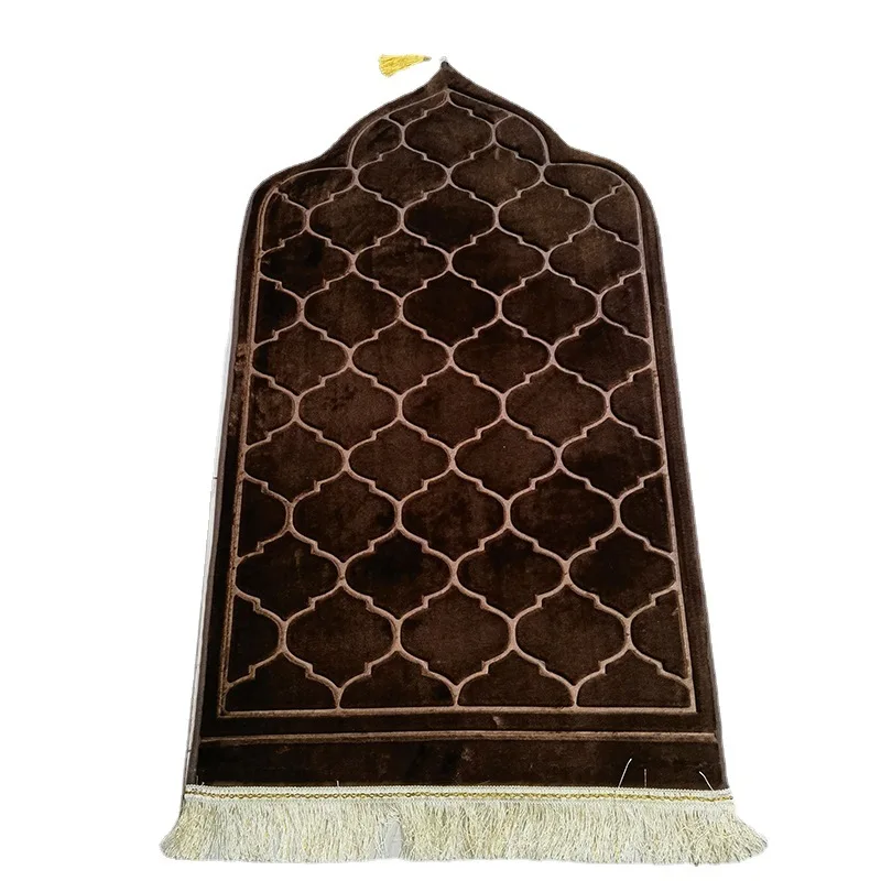 Tapis de prière musulman islamique en mousse épaisse, tapis de prière islamique en polyester, tapis rectangulaires modernes_voghion.com