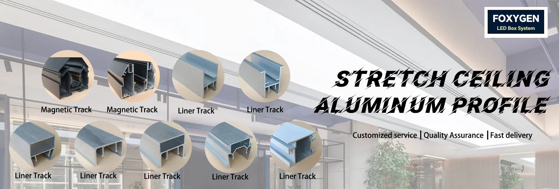 Smart Control FOXYGEN Custom Size Ultra Thin Linear Track Rail System LED Magnetic Track Light for Home Lighting Design details