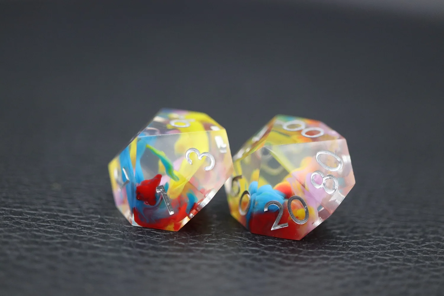 OEM Custom D20 Dragon Resin Dice for DND Games 16mm Multiple 4 Colour Vapor Coloured Dice factory