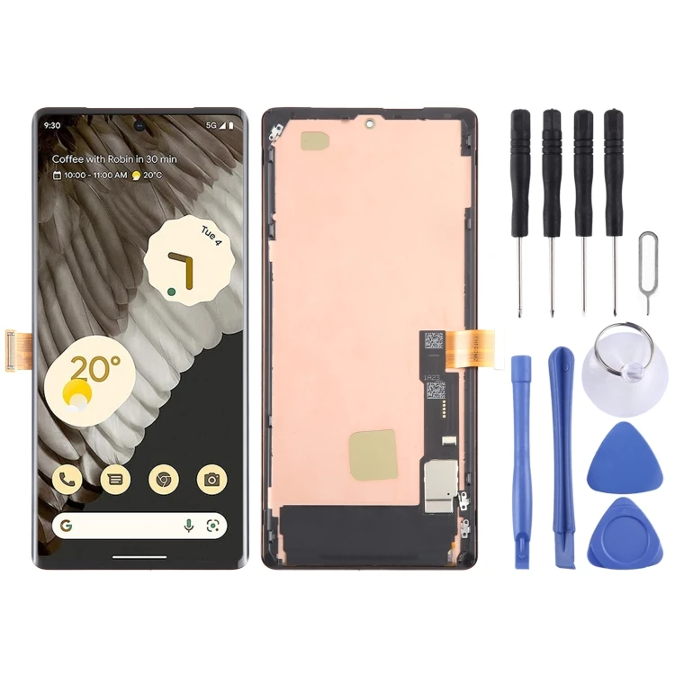 google Écran Complet Officiel pour Google Pixel 7 Pro Vitre Tactile et Châssis Noir - Ecran téléphone