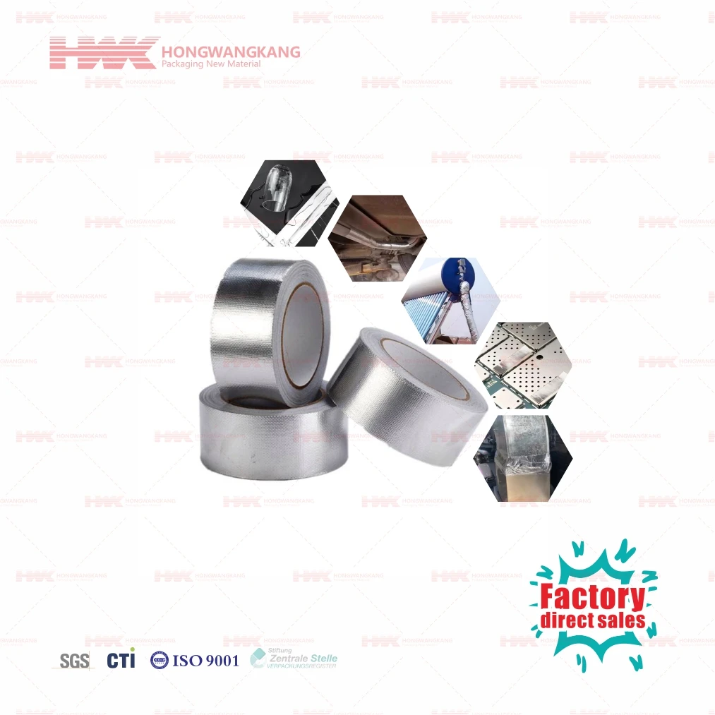 HWK Factory Custom Gravis Officium Magnum Aluminium Foil Tape for High Temp Insulation & Seling, Waterproof & UV Resistant