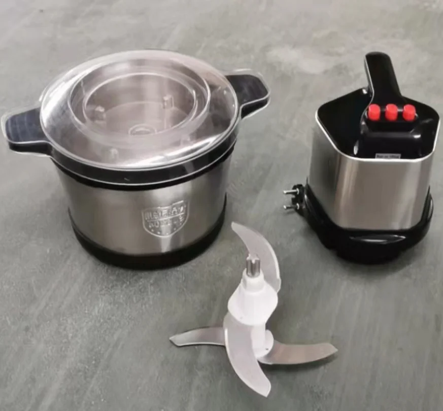 8830 Copper Motor 6L Stainless Steel Electric Garlic Mixer Chicken Meat Grinder for Household Car RV with Strong Power