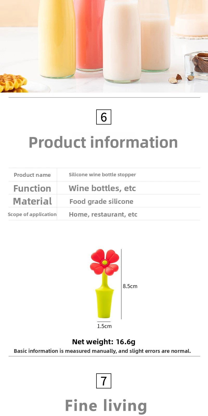 Flower Shaped Silicone Wine Stopper Red Vacuum Bottle Stopper with Household Sealed Kitchen Seasoning Cap for Red Wine Storage manufacture