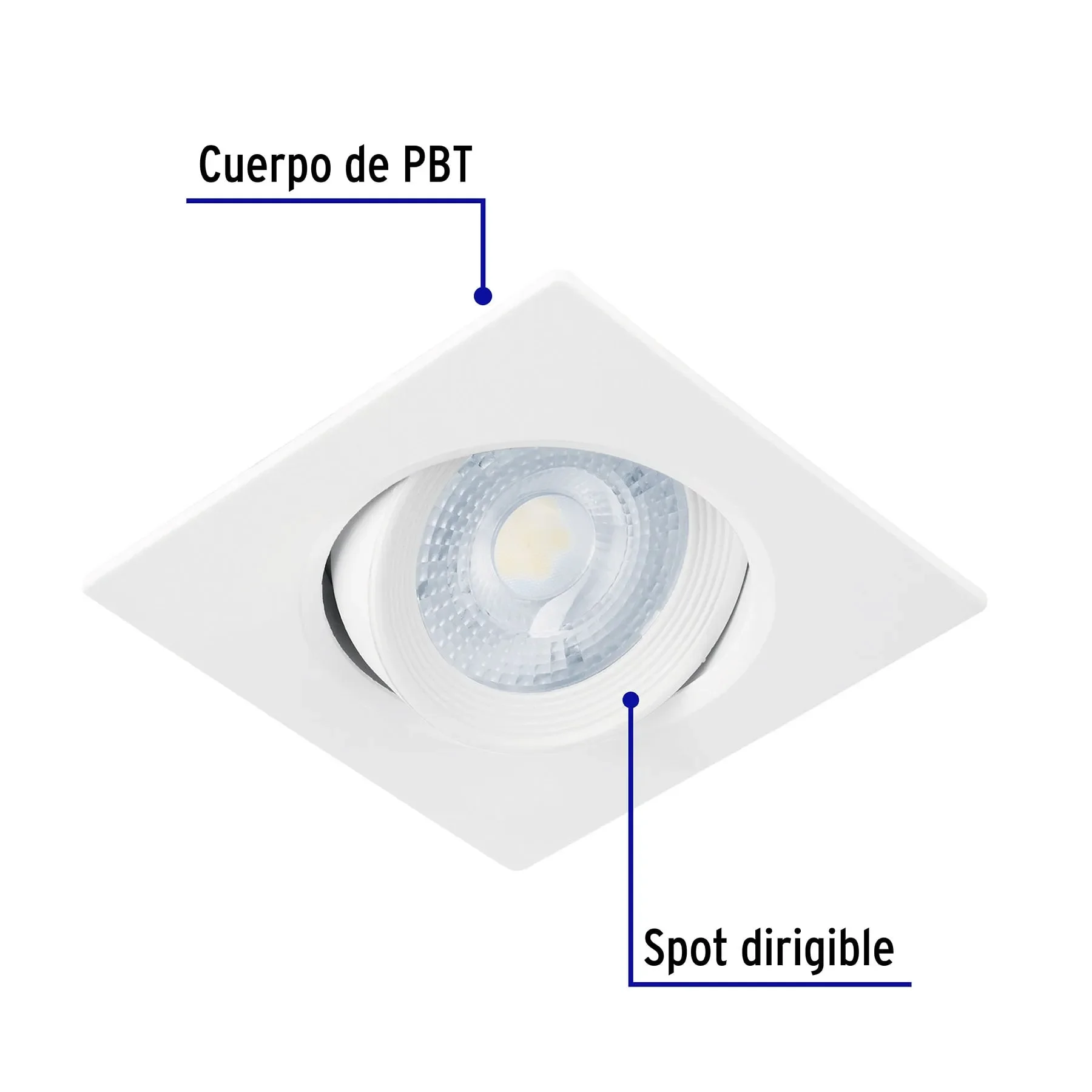 BOX 4 Recessed LED Luminaire 5W 6500K, Square, White, VOLTECK| Alibaba.com