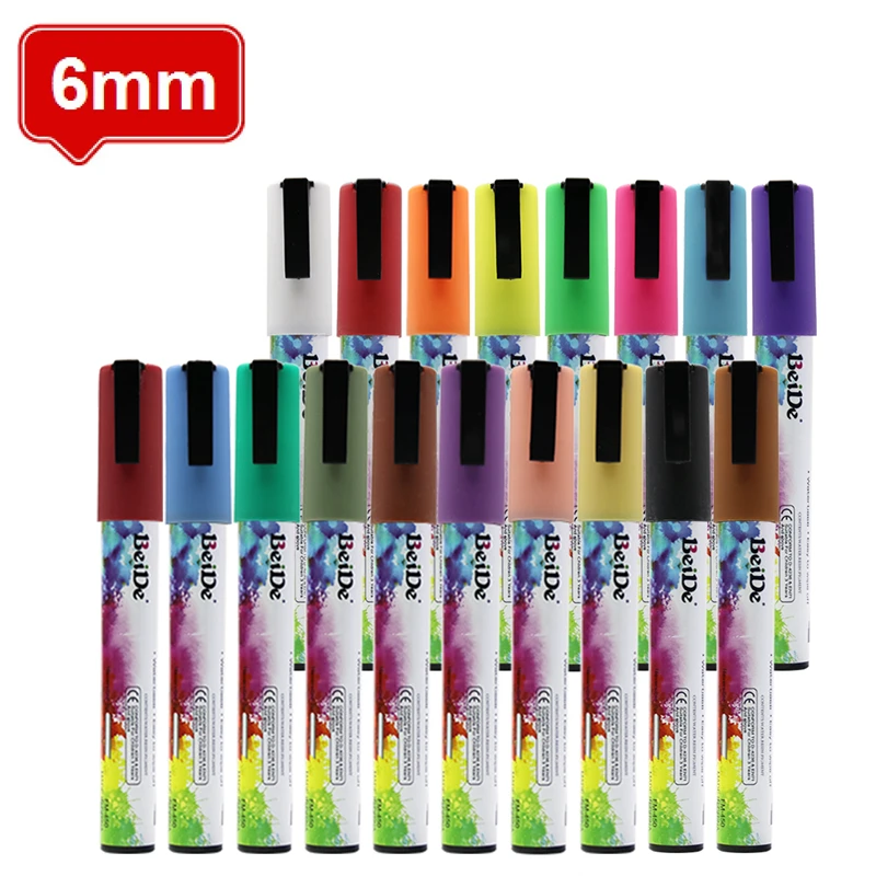 Пуля средний размер 6 мм наконечник Жидкий Мел Ручка для оконная стена Рождество украшает рисунок