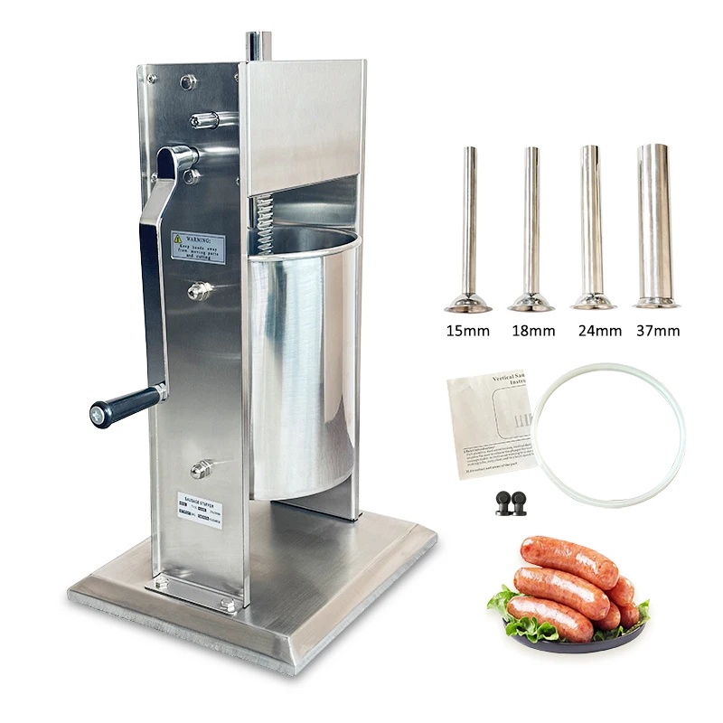 product 10l manual stainless steel vacuum sausage filling machine new factory direct sale for home restaurant use sausage stuffer-9