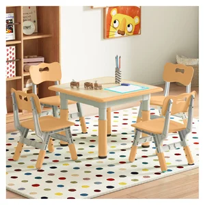 New Ergonomic Children Learning Desk with Drawing Board Home Furniture Height Adjustable Kids Study Toddler Table and Chair Set