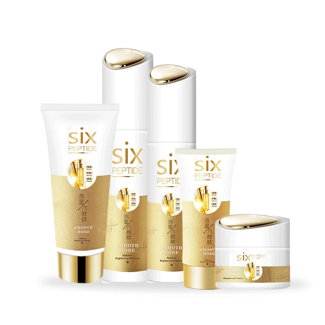 Hot Sale Six peptides water emulsion set box Face Skin Care Moisturizing Hydrating Brighten skin tone Care Set