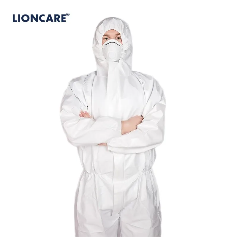Hot Sale in EU Type 5/6 Disposable Coverall Safety PPE Protective Non Woven Coverall Medical Waterproof Coverall