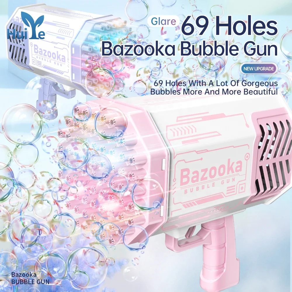 Huiye 69 Hole Bazooka Bubble Gun - Fun for All Ages