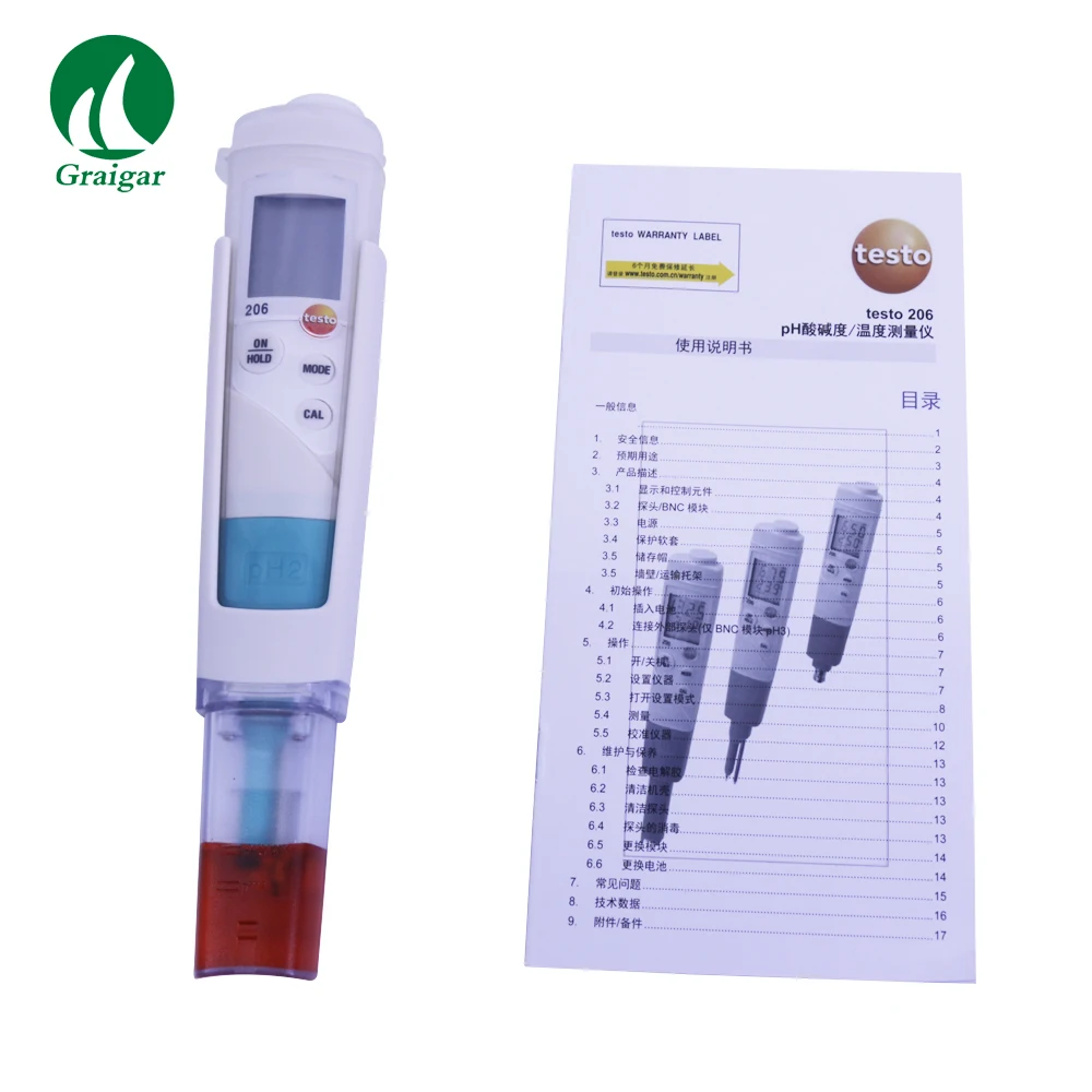 Testo206ph2 Ph Meter For Semisolid Media Temperature Meter Buy Ph