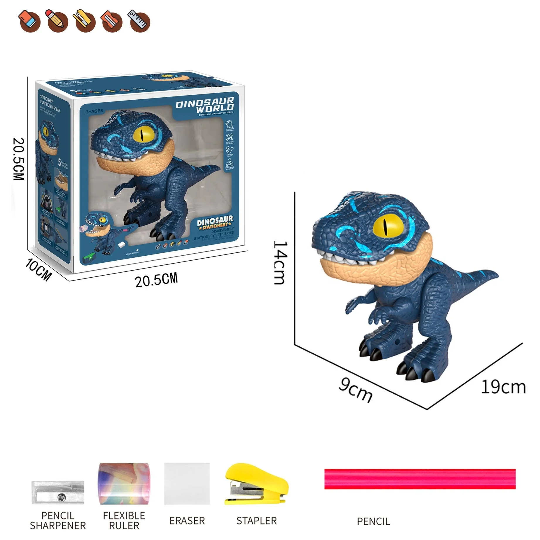 Оптовая продажа игрушки тираннозавр офисные школьные принадлежности детские Студенческие канцелярские