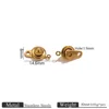 Conector de doble orificio dorado-8 mm