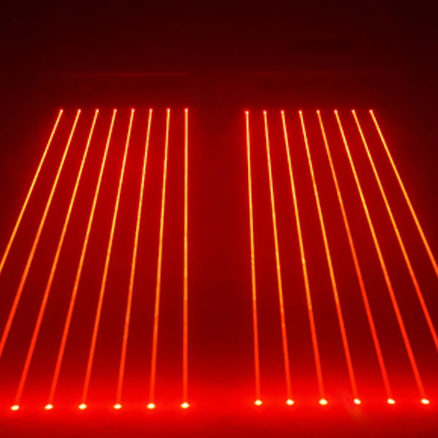 Luce laser a scansione a fascio di luce a testa mobile a 8 occhi, 500 MW, illuminazione laser rossa per club, DJ, discoteca, bar, palcoscenici_voghion.com