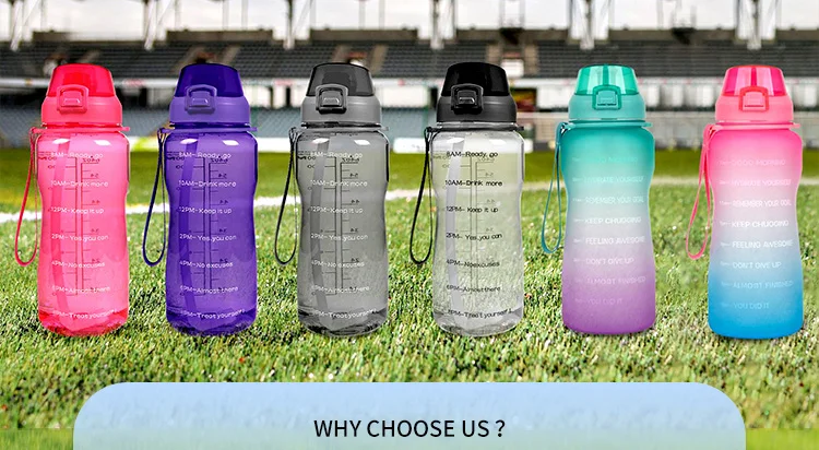 Custom Drinking Sports Plastic 2l Motivational Water Bottle 2 Liter ...