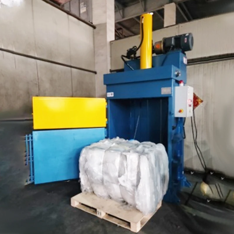 Manual Vertical Hydraulic Baler Machine for Cardboard Straw Pet Bottles Plastic Film Waste Paper Sponge Baling Press Machine