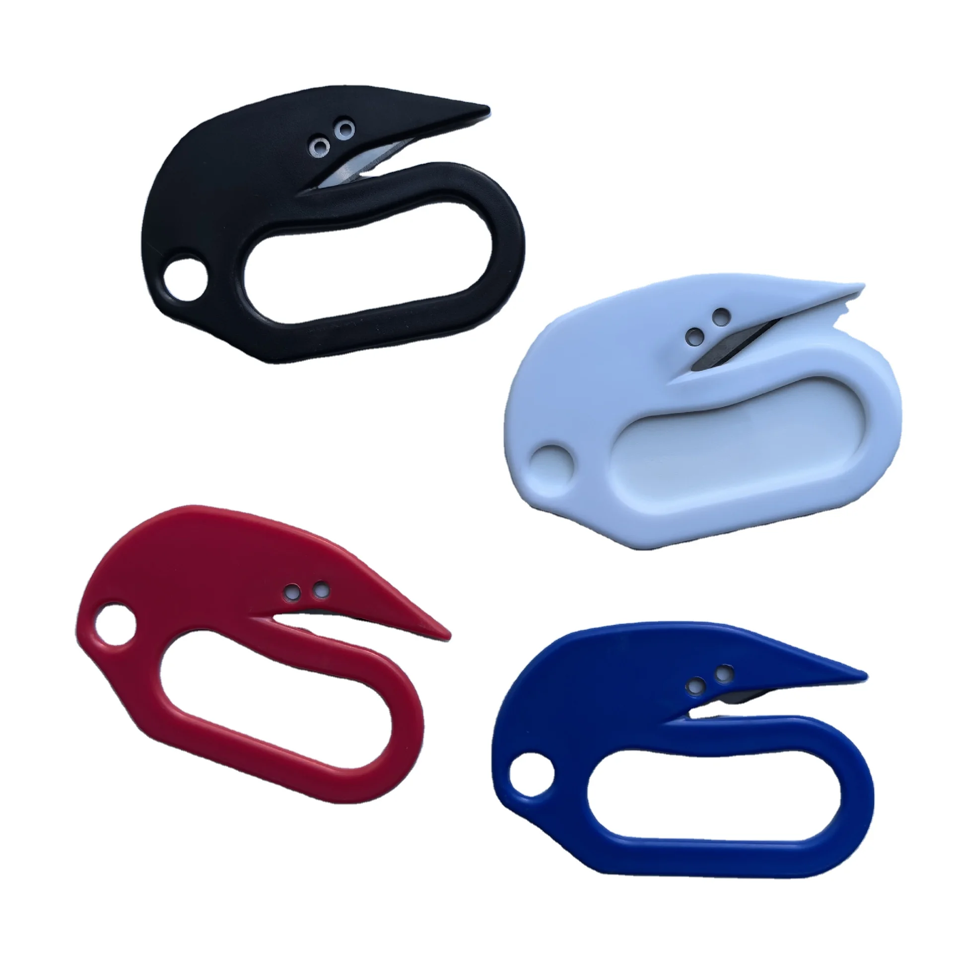 Пользовательский логотип портативный нож для резки коробок открывалка писем с пластиковым кольцом в форме животных уникальный персонализированный дизайн