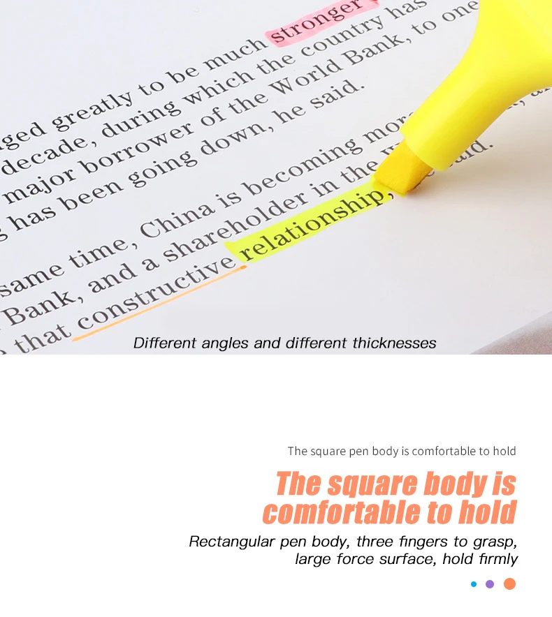 Высококачественные студенческие канцелярские принадлежности офисные с высоким освещением флуоресцентный маркер ручка многоцветный
