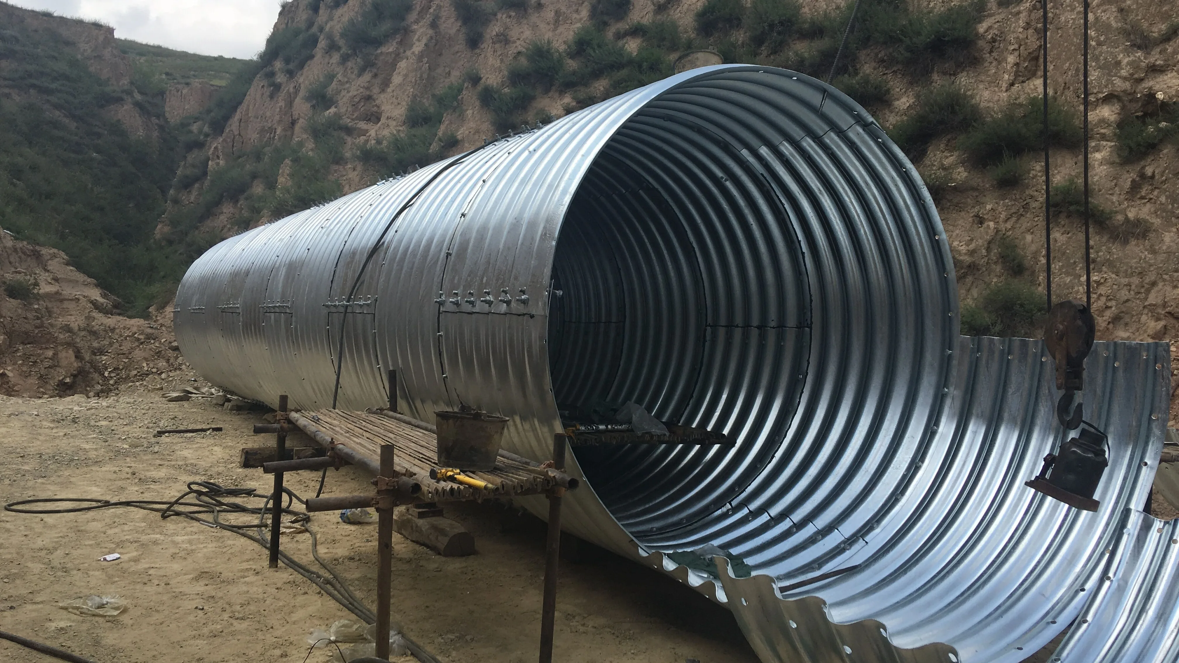 Metal Corrugated Culvert Galvanized Rolled Steel Culvert Pipe Large ...