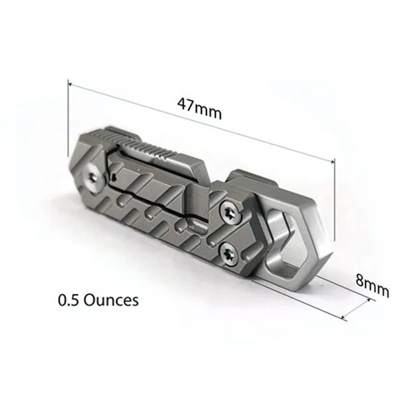 Custom Titanium Mini Handle Folding Knife Small Multifunction Pocket Keychain Knife