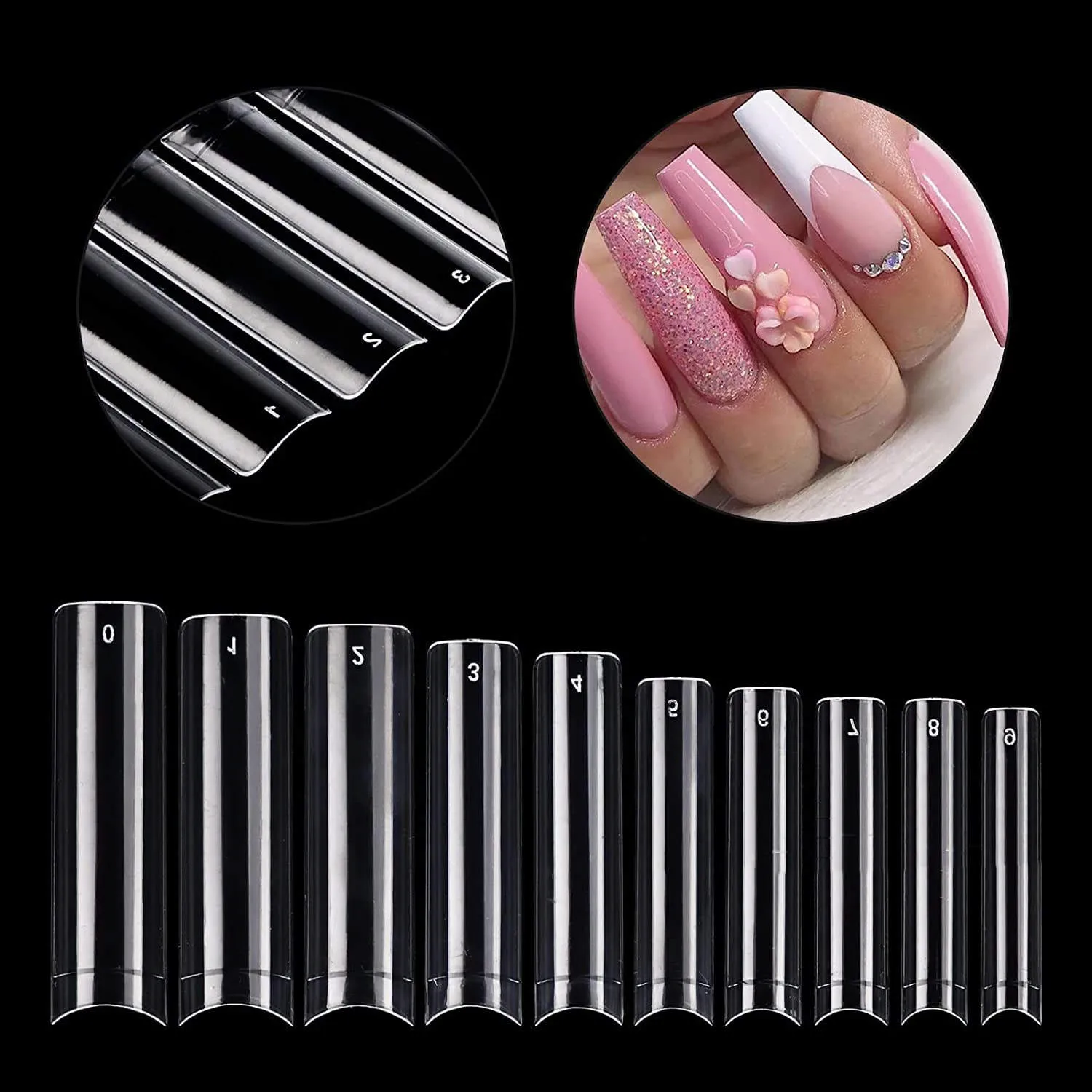 Different Sizes Extra Long Straight Abs Nails Custom Logo Xxxl Square ...