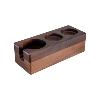 Walnut Wood Tamping Station Wood Espresso Tamper Mat Stand Wooden ...