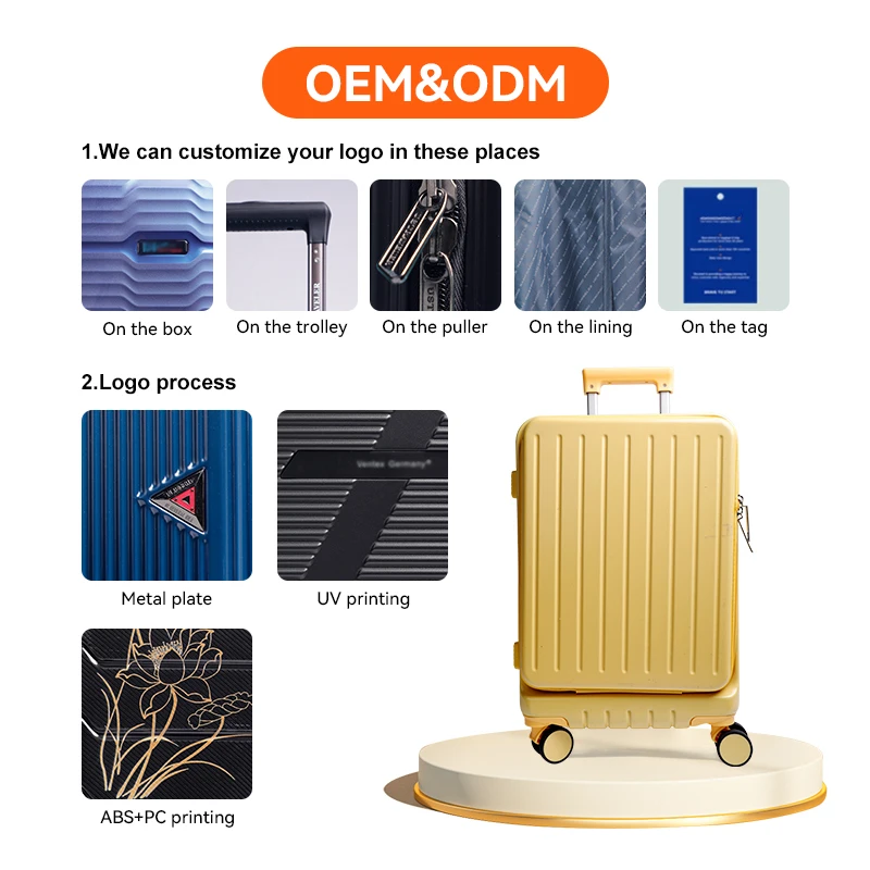 Art Painting Set Suitcase Travel Bags and 2pcs Luggage Set Mini