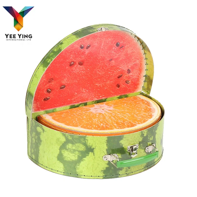 Watermelon Pattern Color Cardboard Box Candy Box Suitcase Cosmetic Package Paper Box