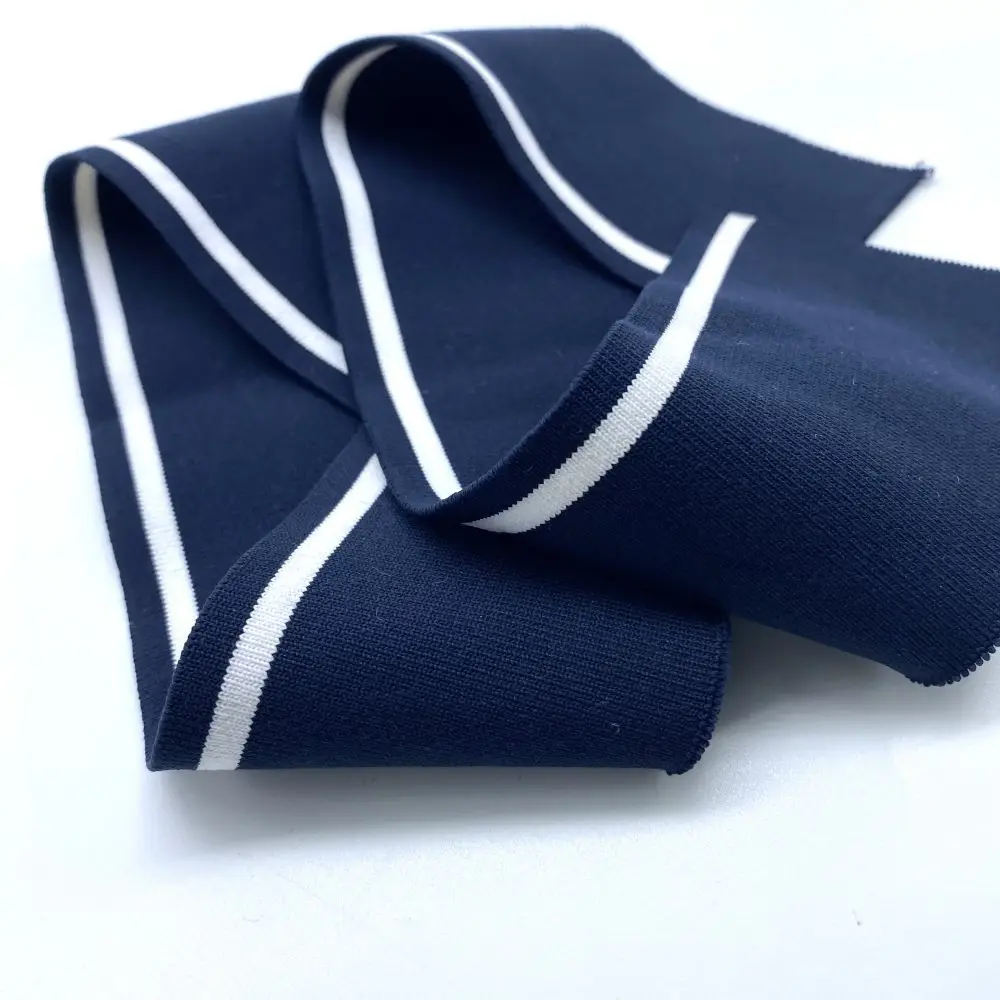 Source Factory High Quality 100% Cotton Fabric Rib Ribbed Sport Wear Jacket Collar Cuff
