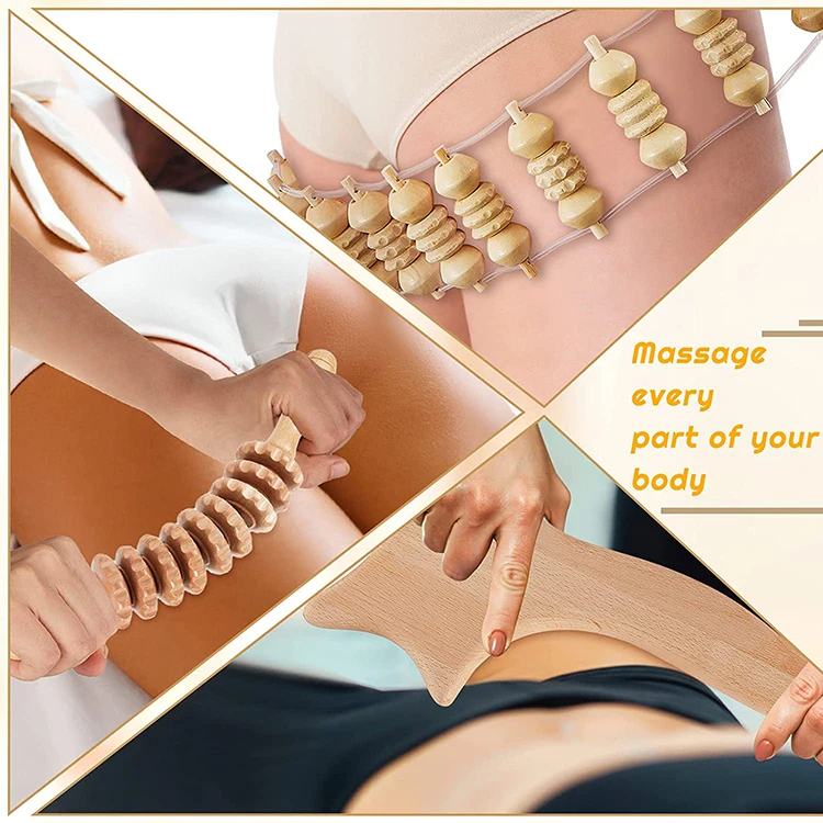 Eco-friendly Wood Therapy Massage Kit - Durable & Customizable
